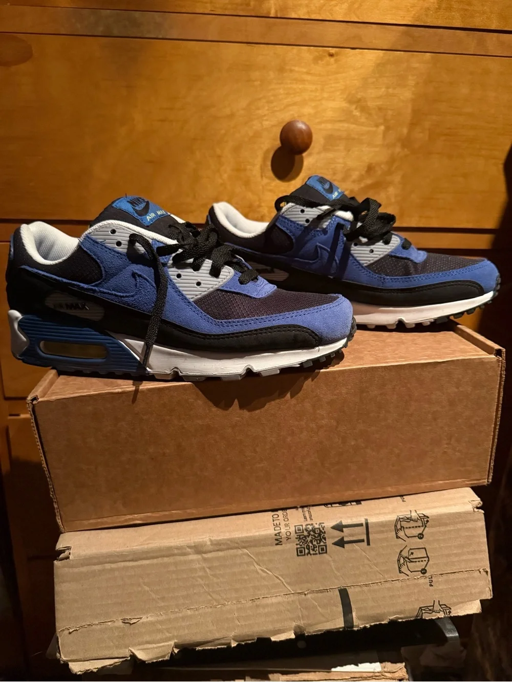Nike Blue Black & Grey Air Max Retro Shoes